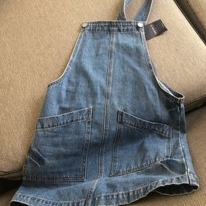 Denim overall sz s NWT